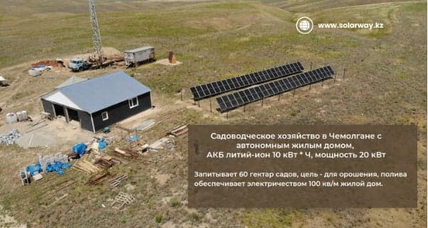 Солнечная электростанция на объекте: Садоводческое хозяйство Чемолган