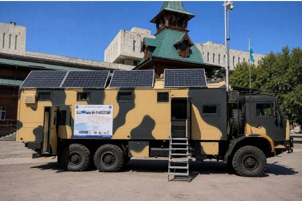 Солнечная электростанция на объекте: Военный кунг